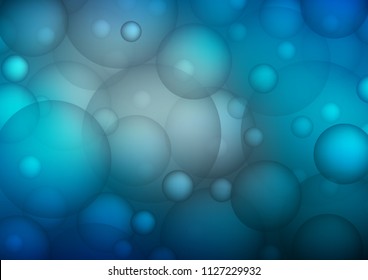 Light BLUE vector background with dots. Modern abstract illustration with colorful water drops. The pattern can be used for beautiful websites.