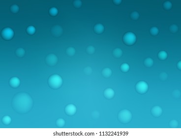 Light BLUE vector background with dots. Modern abstract illustration with colorful water drops. Completely new template for your brand book.