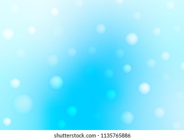 Light BLUE vector background with dots. Blurred decorative design in abstract style with bubbles. New design for ad, poster, banner of your website.