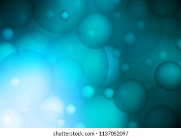 Light BLUE vector background with dots. Blurred decorative design in abstract style with bubbles. New design for ad, poster, banner of your website.