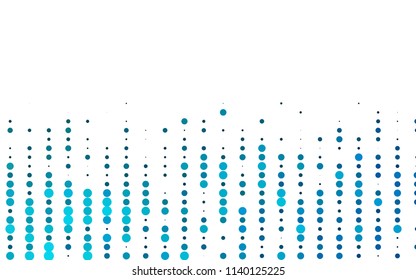 Light BLUE vector  background with dots. Glitter abstract illustration with blurred drops of rain. The pattern can be used for beautiful websites.