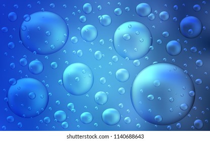 Light BLUE vector background with dots. Glitter abstract illustration with blurred drops of rain. Beautiful design for your business natural advert.