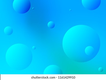Light BLUE vector background with dots. Illustration with set of shining colorful abstract circles. The pattern can be used for beautiful websites.