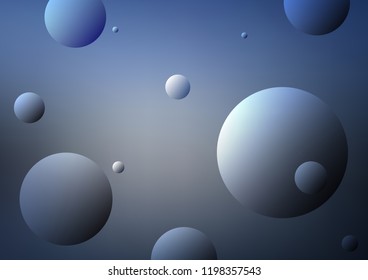 Light BLUE vector background with dots. Glitter abstract illustration with blurred drops of rain. Completely new template for your brand book.