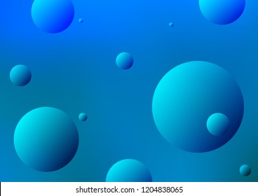 Light BLUE vector background with dots. Blurred decorative design in abstract style with bubbles. The pattern can be used for aqua ad, booklets.