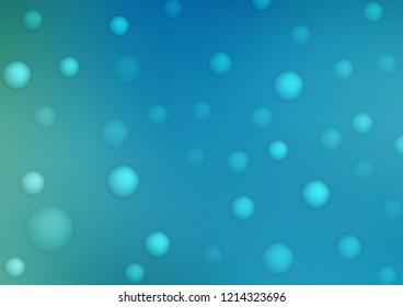 Light BLUE vector background with dots. Glitter abstract illustration with blurred drops of rain. Beautiful design for your business natural advert.