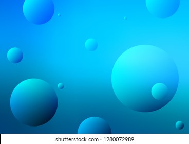 Light BLUE vector background with dots. Modern abstract illustration with colorful water drops. The pattern can be used for ads, leaflets of liquid.