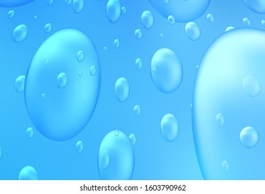 Light BLUE vector background with dots. Glitter abstract illustration with blurred drops of rain. Completely new template for your brand book.