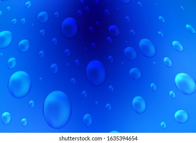 Light BLUE vector background with dots. Blurred bubbles on abstract background with colorful gradient. Beautiful design for your business natural advert.