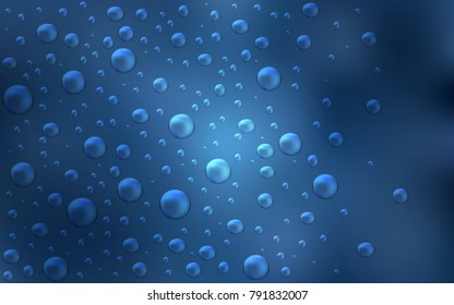 Light BLUE vector background with dots. Modern abstract illustration with colorful water drops. The pattern can be used for aqua ad, booklets.