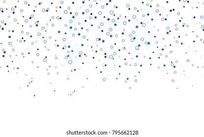 Light BLUE vector  background with dots. Blurred bubbles on abstract background with colorful gradient. The pattern can be used for ads, leaflets of liquid.