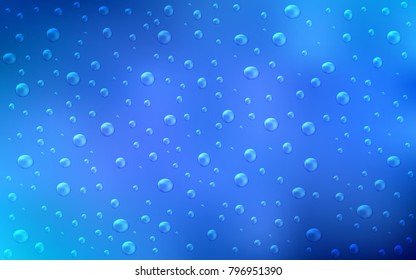 Light BLUE vector background with dots. Modern abstract illustration with colorful water drops. Pattern can be used as texture of water, rain drops.