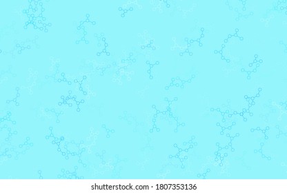 Light BLUE vector background with forms of artificial intelligence. Shining illustration with AI shapes on abstract template. Template for ads of intellect, innovations.
