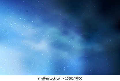 Light BLUE vector background with galaxy stars. Modern abstract illustration with Big Dipper stars. Best design for your ad, poster, banner.