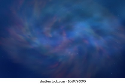 Light BLUE vector background with galaxy stars. Blurred decorative design in simple style with galaxy stars. Smart design for your business advert.