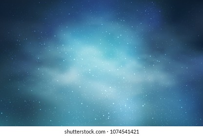 Light BLUE vector background with galaxy stars. Modern abstract illustration with Big Dipper stars. Best design for your ad, poster, banner.