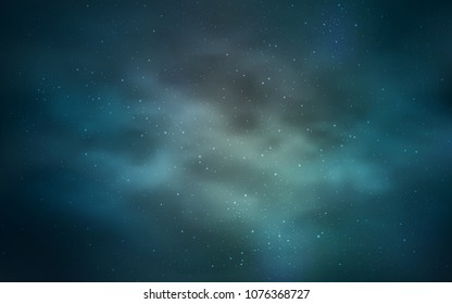 Light BLUE vector background with galaxy stars. Blurred decorative design in simple style with galaxy stars. Pattern for astrology websites.