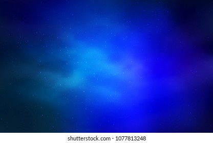 Light BLUE vector background with galaxy stars. Shining colored illustration with bright astronomical stars. Best design for your ad, poster, banner.