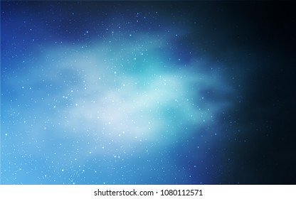 Light BLUE vector background with galaxy stars. Modern abstract illustration with Big Dipper stars. Pattern for futuristic ad, booklets.
