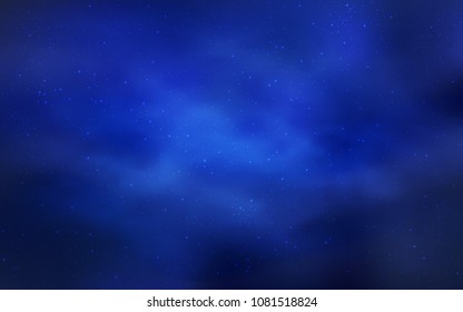 Light BLUE vector background with galaxy stars. Shining illustration with sky stars on abstract template. Pattern for astrology websites.