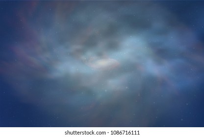 Light BLUE vector background with galaxy stars. Blurred decorative design in simple style with galaxy stars. Pattern for futuristic ad, booklets.