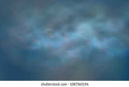 Light BLUE vector background with galaxy stars. Shining illustration with sky stars on abstract template. Best design for your ad, poster, banner.