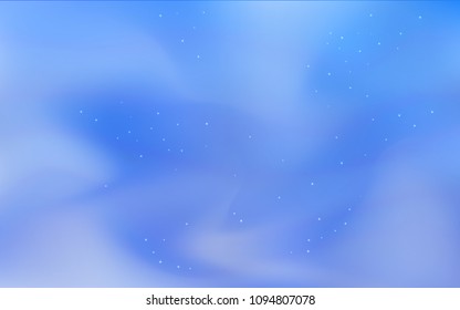 Light BLUE vector background with galaxy stars. Space stars on blurred abstract background with gradient. Pattern for astronomy websites.