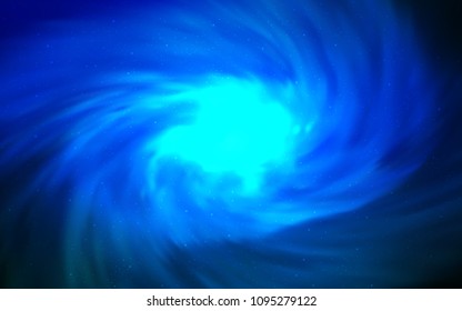 Light BLUE vector background with galaxy stars. Glitter abstract illustration with colorful cosmic stars. Best design for your ad, poster, banner.