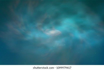 Light BLUE vector background with galaxy stars. Blurred decorative design in simple style with galaxy stars. Smart design for your business advert.