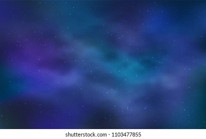 Light BLUE vector background with galaxy stars. Blurred decorative design in simple style with galaxy stars. Pattern for astrology websites.