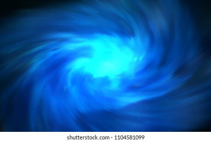 Light BLUE vector background with galaxy stars. Glitter abstract illustration with colorful cosmic stars. Best design for your ad, poster, banner.