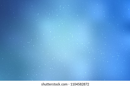 Light BLUE vector background with galaxy stars. Shining colored illustration with bright astronomical stars. Pattern for astrology websites.