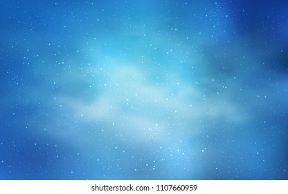 Light BLUE vector background with galaxy stars. Modern abstract illustration with Big Dipper stars. Smart design for your business advert.