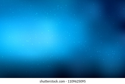 Light BLUE vector background with galaxy stars. Glitter abstract illustration with colorful cosmic stars. Best design for your ad, poster, banner.