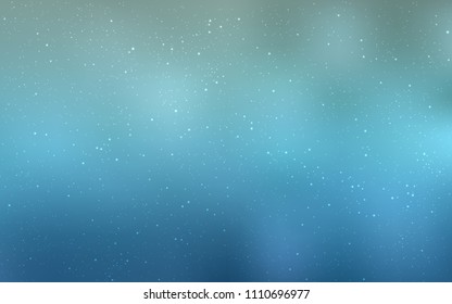 Light BLUE vector background with galaxy stars. Glitter abstract illustration with colorful cosmic stars. Best design for your ad, poster, banner.