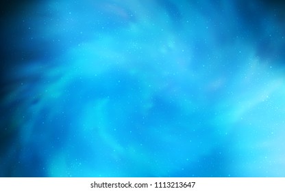 Light BLUE vector background with galaxy stars. Blurred decorative design in simple style with galaxy stars. Pattern for futuristic ad, booklets.