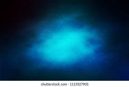 Light BLUE vector background with galaxy stars. Shining colored illustration with bright astronomical stars. Pattern for astronomy websites.