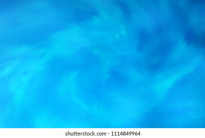 Light BLUE vector background with galaxy stars. Shining illustration with sky stars on abstract template. Best design for your ad, poster, banner.