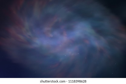 Light BLUE vector background with galaxy stars. Glitter abstract illustration with colorful cosmic stars. Smart design for your business advert.