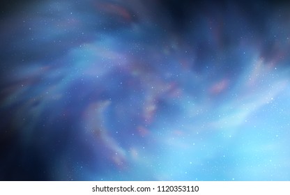 Light BLUE vector background with galaxy stars. Modern abstract illustration with Big Dipper stars. Best design for your ad, poster, banner.