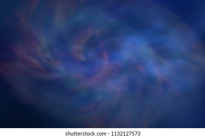 Light BLUE vector background with galaxy stars. Shining colored illustration with bright astronomical stars. Smart design for your business advert.