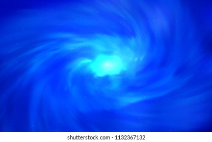 Light BLUE vector background with galaxy stars. Space stars on blurred abstract background with gradient. Pattern for astronomy websites.