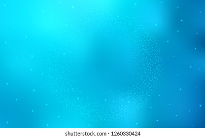 Light BLUE vector background with galaxy stars. Space stars on blurred abstract background with gradient. Template for cosmic backgrounds.