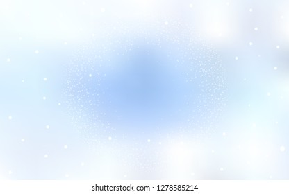 Light BLUE vector background with galaxy stars. Space stars on blurred abstract background with gradient. Template for cosmic backgrounds.