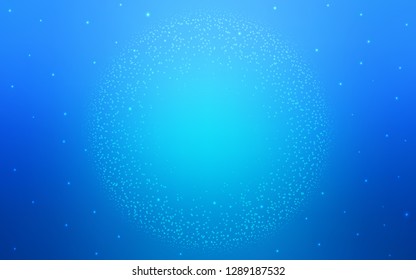 Light BLUE vector background with galaxy stars. Space stars on blurred abstract background with gradient. Pattern for astronomy websites.