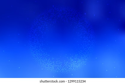 Light BLUE vector background with galaxy stars. Blurred decorative design in simple style with galaxy stars. Pattern for astrology websites.