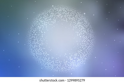 Light BLUE vector background with galaxy stars. Modern abstract illustration with Big Dipper stars. Template for cosmic backgrounds.