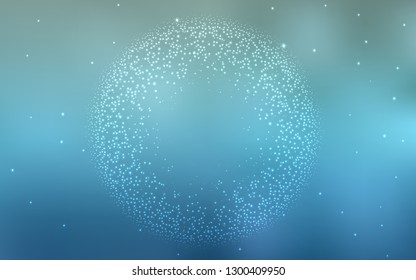 Light BLUE vector background with galaxy stars. Space stars on blurred abstract background with gradient. Smart design for your business advert.