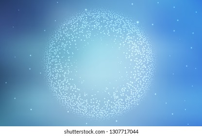 Light BLUE vector background with galaxy stars. Modern abstract illustration with Big Dipper stars. Best design for your ad, poster, banner.