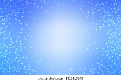 Light BLUE vector background with galaxy stars. Modern abstract illustration with Big Dipper stars. Smart design for your business advert.